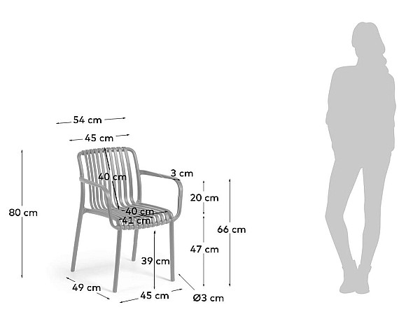 Стілець La Forma Isabellini CC5195S14 Сірий-11
