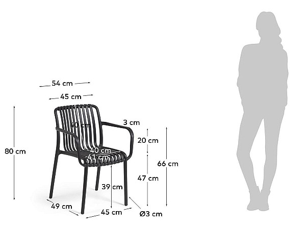 Стул La Forma Isabellini CC5195S01 Черный-9