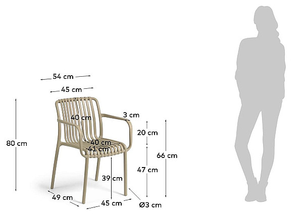 Стул La Forma Isabellini CC5195S12 Бежевый-9