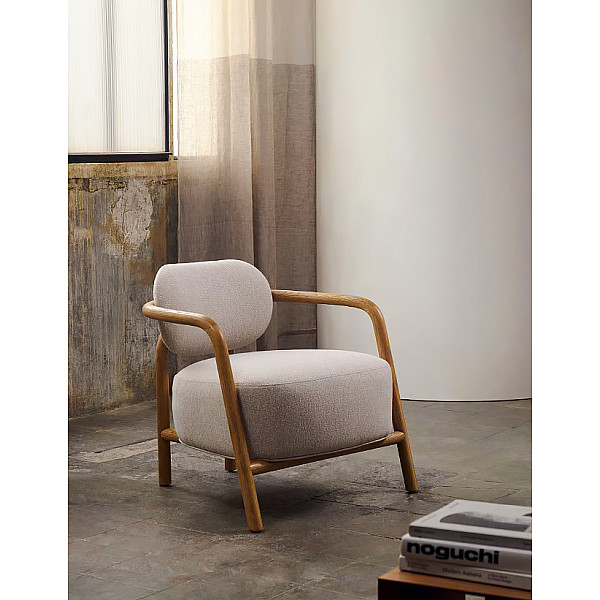 Крісло La Forma MELQUI S0900039JJ12 Бежевий тканина-1