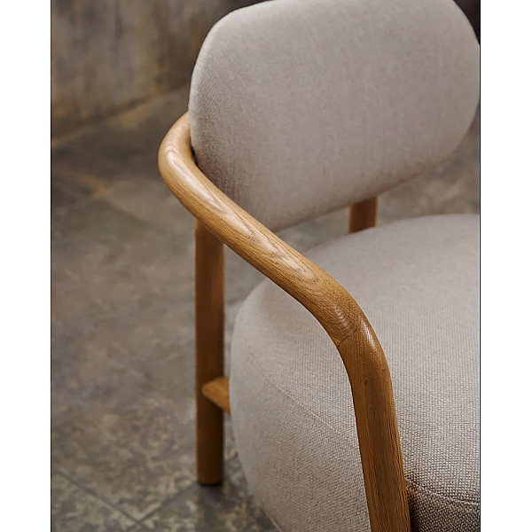 Крісло La Forma MELQUI S0900039JJ12 Бежевий тканина-3