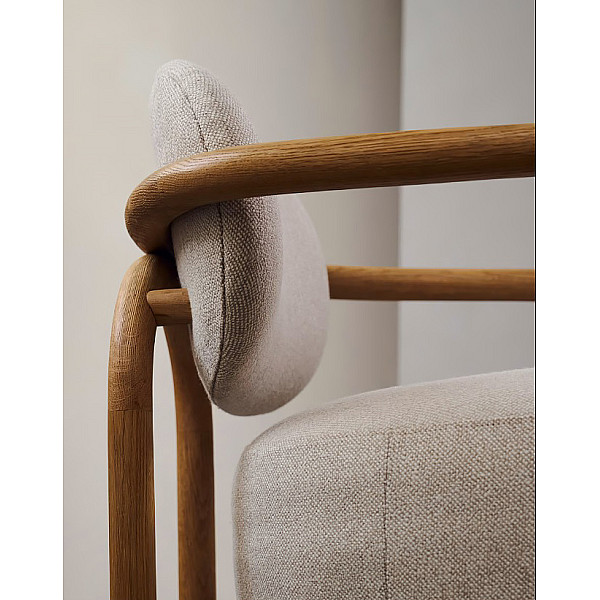 Крісло La Forma MELQUI S0900039JJ12 Бежевий тканина-4