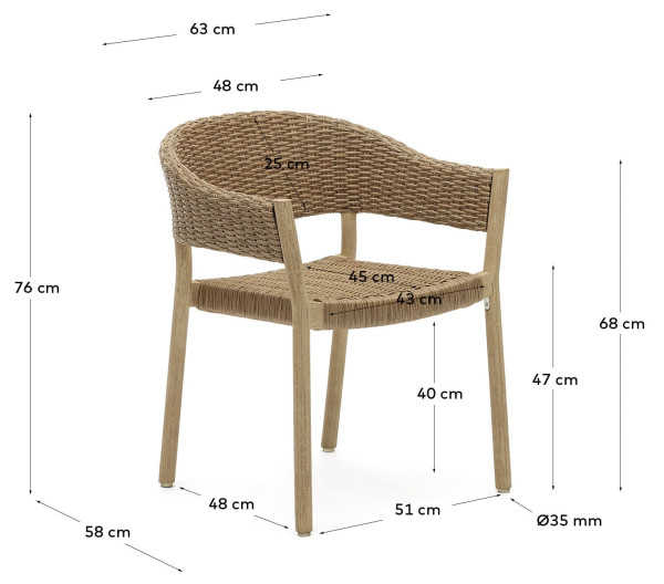 Стілець La Forma Pola J0600050FN46-11
