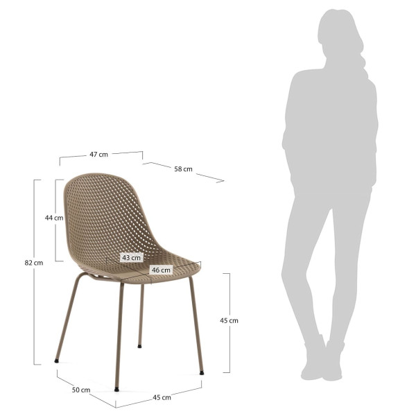 Стілець La Forma QUINBY CC1222S12 Бежевий-10