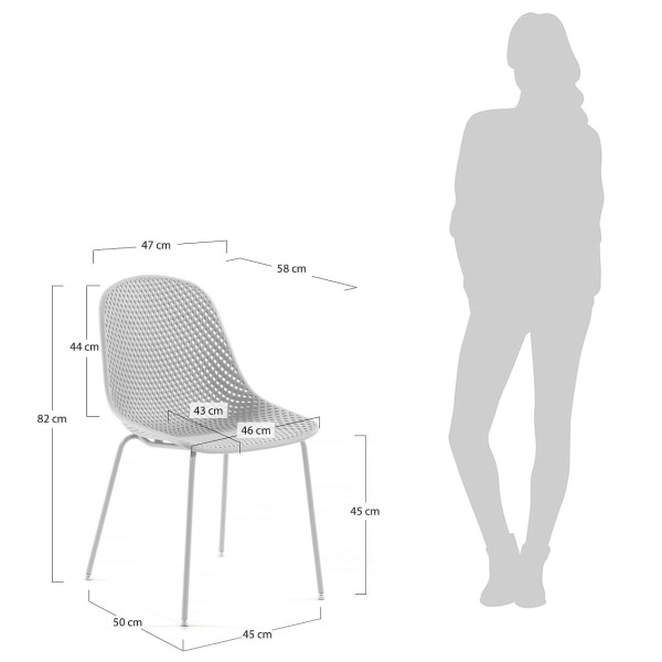 Стілець La Forma QUINBY CC1222S05 Білий-6