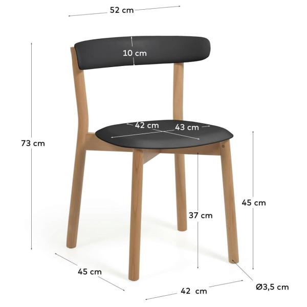 Стілець La Forma Santina CC5204S01 Чорний-8