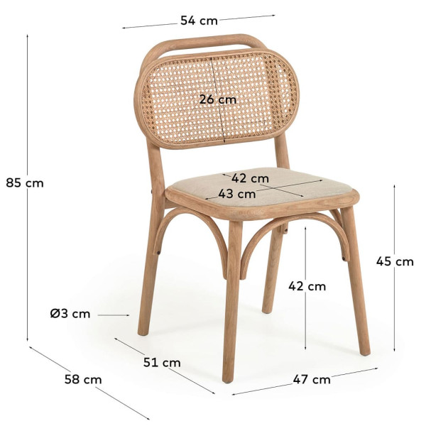 Стул La Forma Doriane CC2108MV12 Бежевый-10