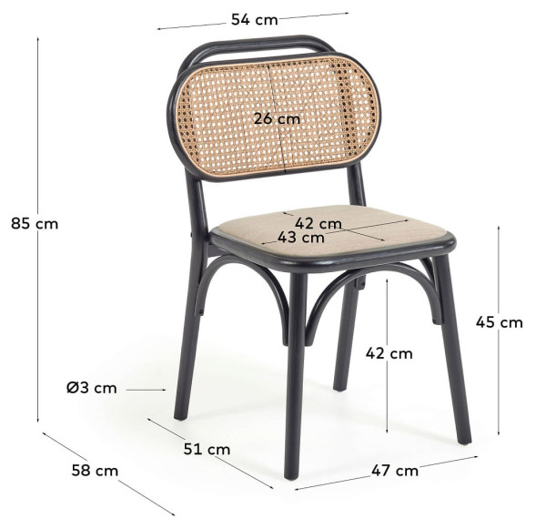 Стілець La Forma Doriane CC2109MV12 Чорний-9