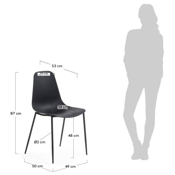 Стілець La Forma WASSU CC0502S01 Чорний-7