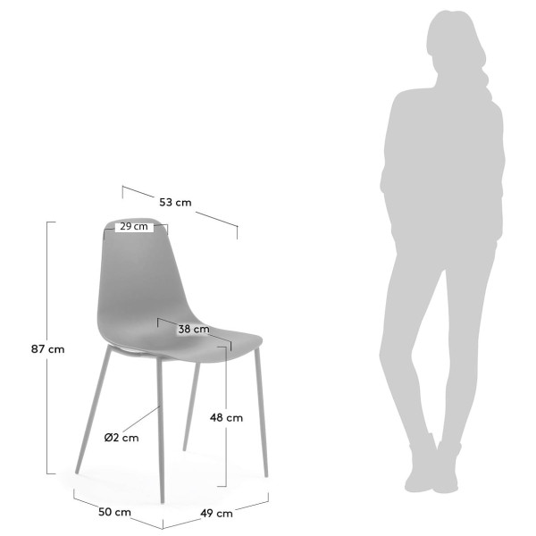 Стул La Forma WASSU CC0502S03 Серый-6