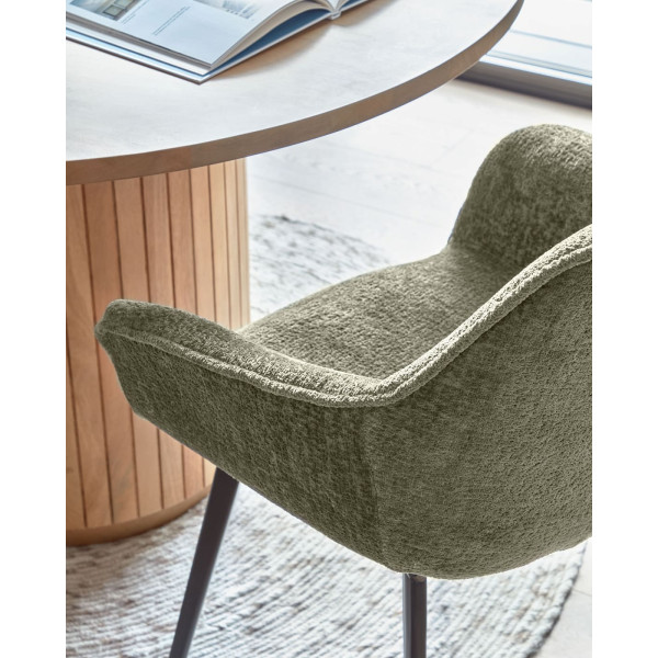 Стілець La Forma AMINY CC0253BG19 Темно-зелений тканина-2