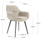 Стул La Forma AMINY CC0253BG12 Бежевый ткань-10-thumb