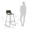Барний стілець La Forma ZIGGY CC0912U06 Зелений екошкіра-6-thumb