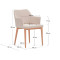 Стул La Forma CROFT CC0077KY12 Бежевый ткань-10-thumb