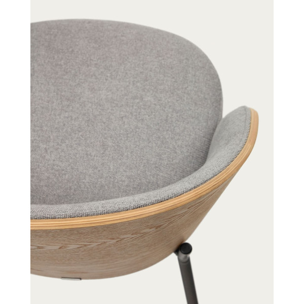 Стул La Forma EAMY C0100003HE12 Светло-серый ткань Синель-10