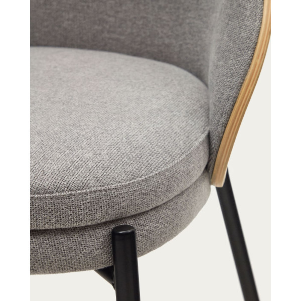 Стул La Forma EAMY C0100003HE12 Светло-серый ткань Синель-8