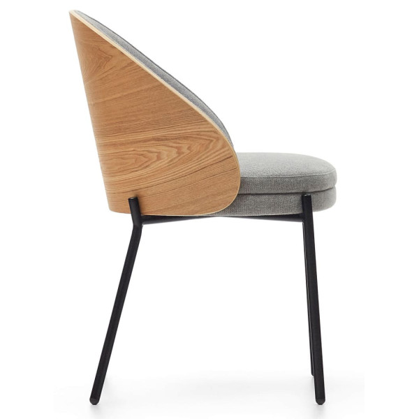 Стул La Forma EAMY C0100003HE12 Светло-серый ткань Синель-4