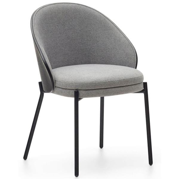 Стул La Forma EAMY C0100004HE12 Светло-серый ткань Синель-0