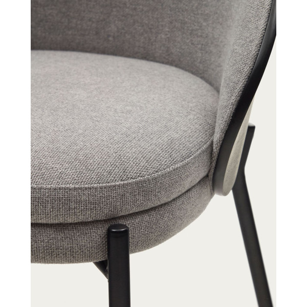 Стул La Forma EAMY C0100004HE12 Светло-серый ткань Синель-7