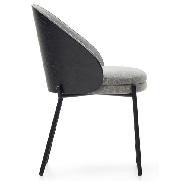 Стул La Forma EAMY C0100004HE12 Светло-серый ткань Синель-4