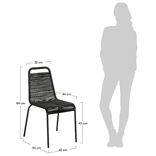 Стілець La Forma GLENVILLE CC0901J01 Чорний-9