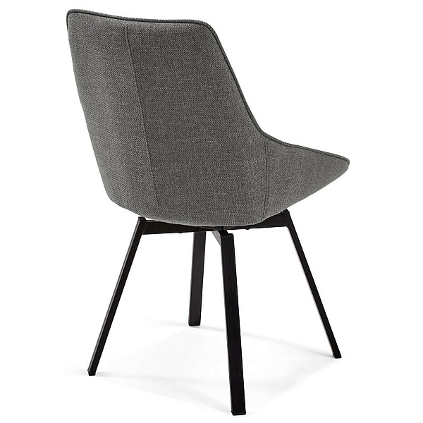 Стілець поворотний La Forma Haston CC1154PK15 Темно-сірий тканина-9