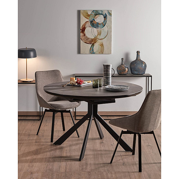 Стілець поворотний La Forma Haston CC1154PK15 Темно-сірий тканина-5