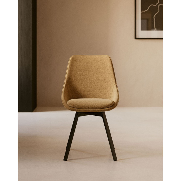 Стул поворотный La Forma Haston CC1154PK81 Горчичный ткань-1
