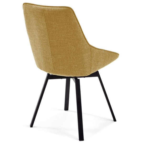 Стул поворотный La Forma Haston CC1154PK81 Горчичный ткань-4