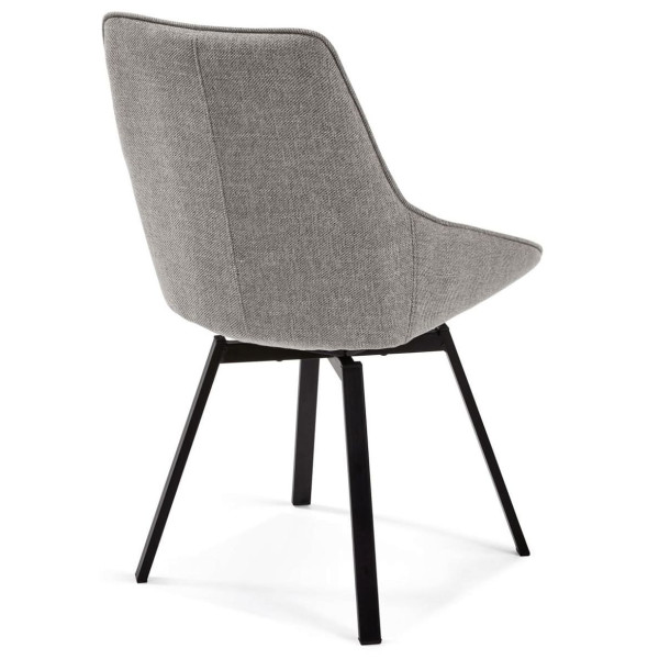 Стілець поворотний La Forma Haston CC1154PK03 Світло-сірий тканина-6