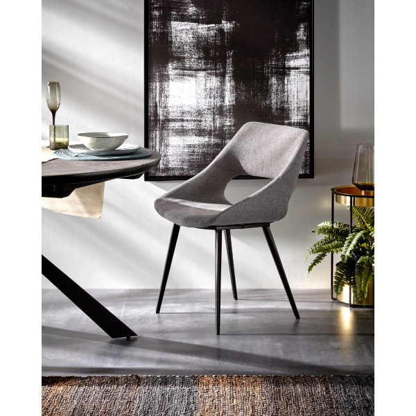 Стул La Forma Hest CC1149PK03 Светло-серый ткань-1