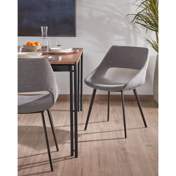 Стул La Forma Hest CC1149PK03 Светло-серый ткань-2