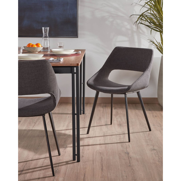 Стілець La Forma Hest CC1149PK15 Темно-сірий тканина-1
