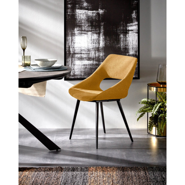 Стул La Forma Hest CC1149PK81 Горчичный ткань-1