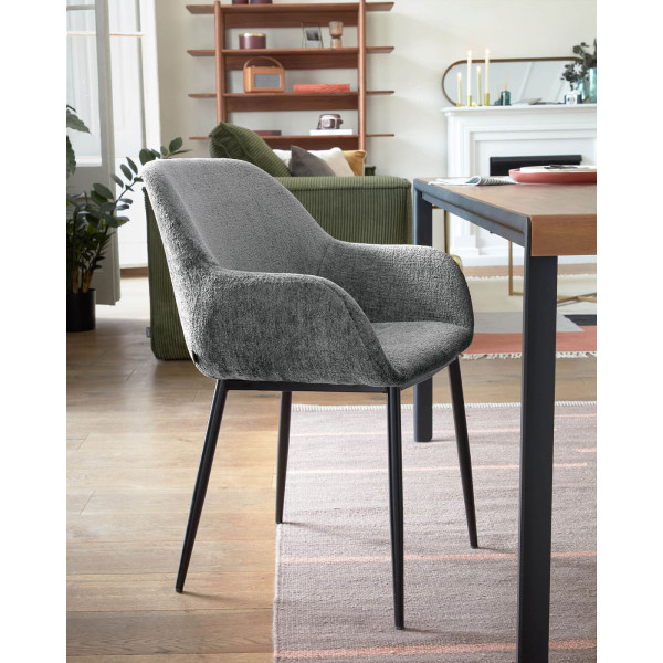 Стілець La Forma KONNA CC0934BG15 Темно-сірий тканина-1