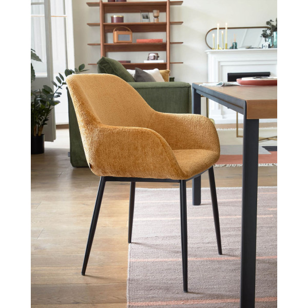Стул La Forma KONNA CC0934BG81 Горчичный ткань-1