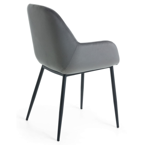 Стілець La Forma KONNA CC0934J03 Сірий оксамит-4
