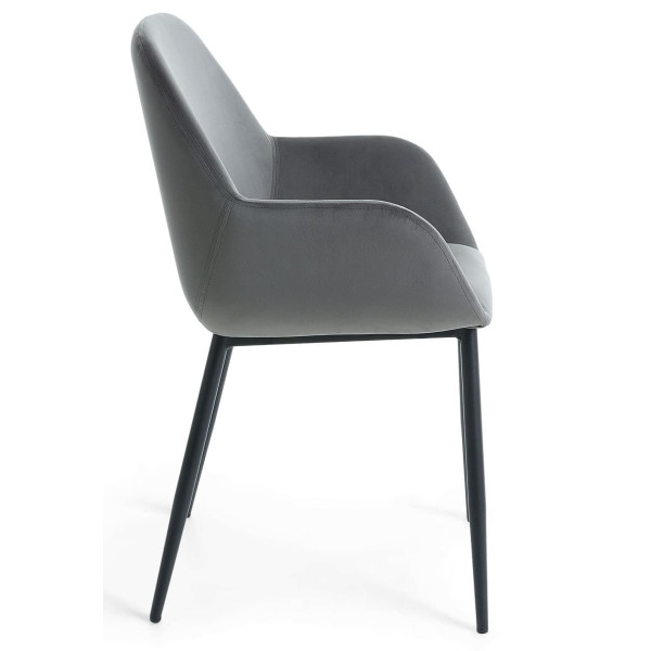 Стілець La Forma KONNA CC0934J03 Сірий оксамит-3