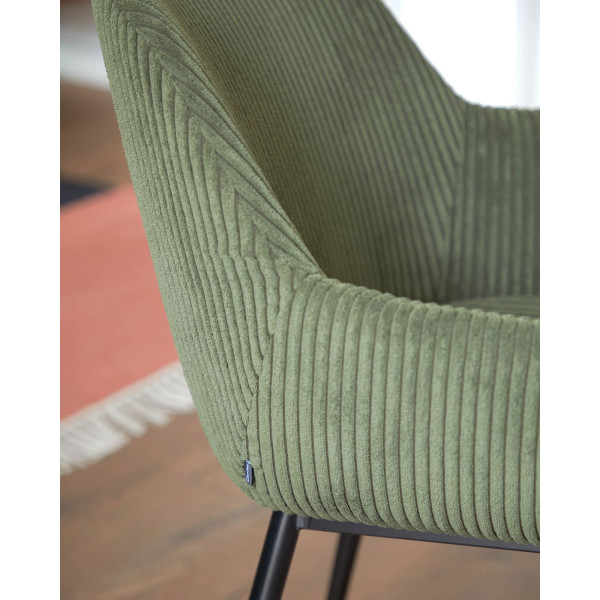 Стул La Forma KONNA CC0934LN19 Темно-зеленый вельвет-2