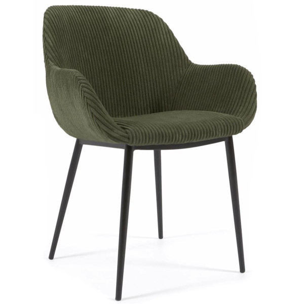 Стул La Forma KONNA CC0934LN19 Темно-зеленый вельвет-0