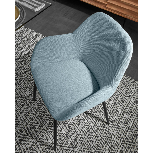 Стілець La Forma KONNA CC0934PK26 Блакитний тканина-2