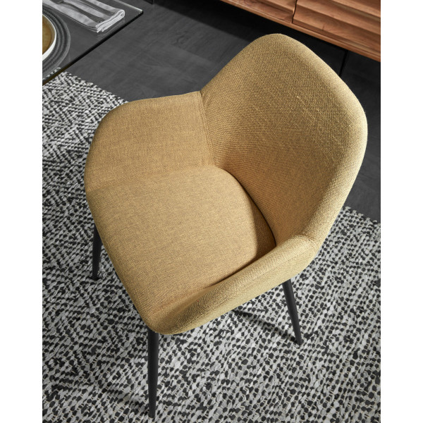 Стілець La Forma KONNA CC0934PK81 Гірчичний тканина-3