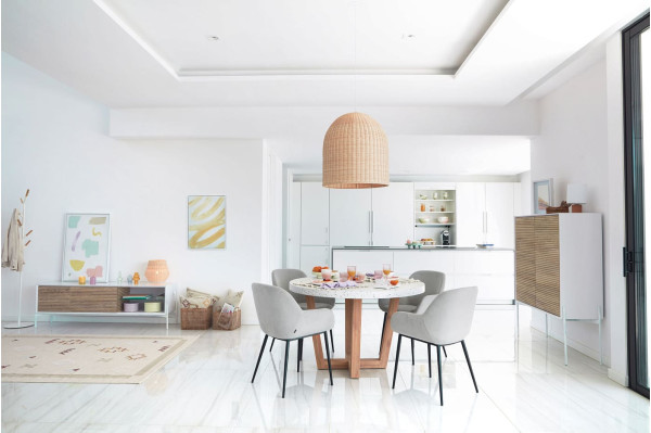 Стілець La Forma KONNA CC0934PN14 Світло-сірий вельвет-7