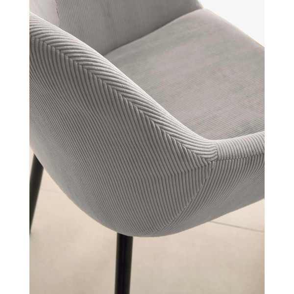 Стілець La Forma KONNA CC0934PN14 Світло-сірий вельвет-12