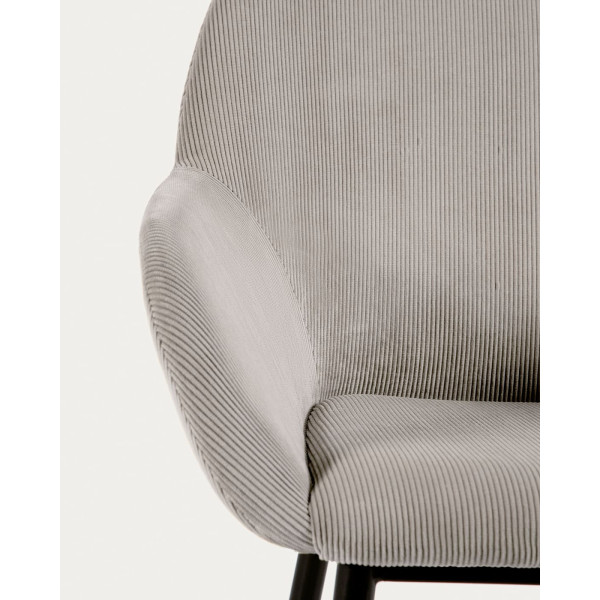 Стілець La Forma KONNA CC0934PN14 Світло-сірий вельвет-11