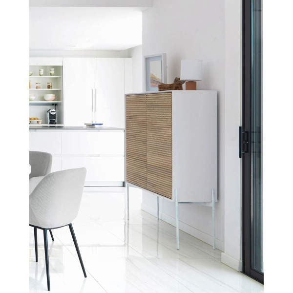 Стілець La Forma KONNA CC0934PN14 Світло-сірий вельвет-6