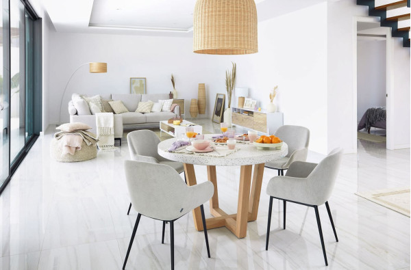 Стілець La Forma KONNA CC0934PN14 Світло-сірий вельвет-5