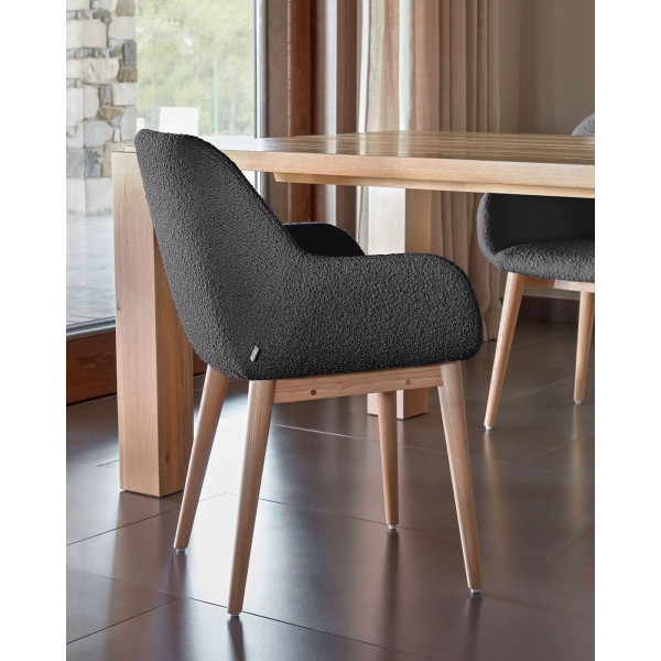 Стул La Forma KONNA CC5212J01 Черный букле-2