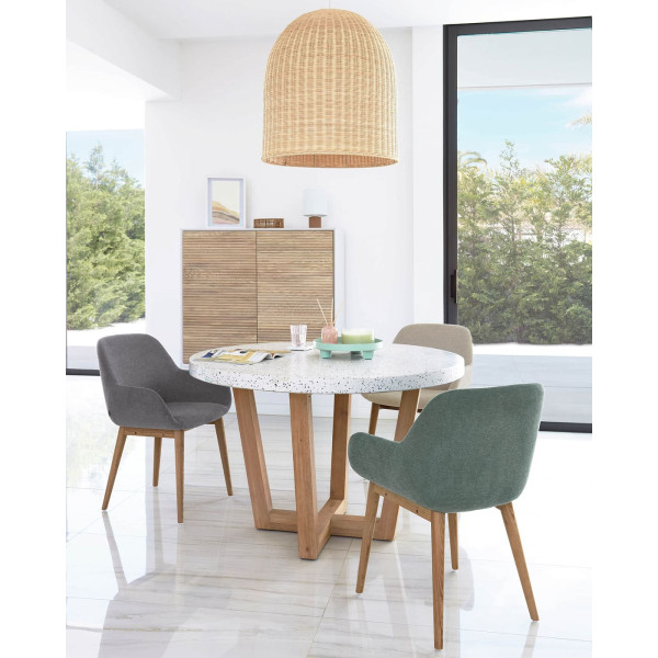 Стілець La Forma KONNA CC5212KY15 Темно-сірий тканина синель-2