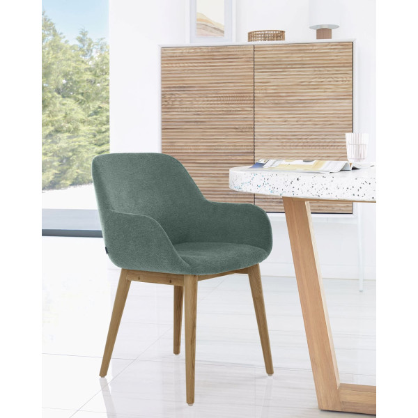 Стул La Forma KONNA CC5212KY19 Зеленый ткань синель-1